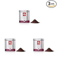 illy Intenso Espresso Ground Coffee, Dark Roast, Robust and Full Flavored With Notes of Deep Cocoa, All-Natural, No Preservatives, 4.4oz (Pack of 3)