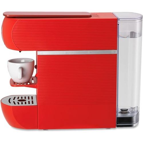 일리 Illy ESE Single Serve 100% Compostable ESE Coffee and Espresso Machine (Red), 10.2 X 12.5 X 4.33