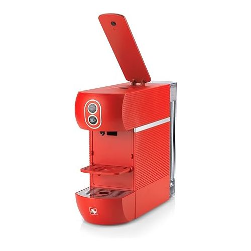일리 Illy ESE Single Serve 100% Compostable ESE Coffee and Espresso Machine (Red), 10.2 X 12.5 X 4.33