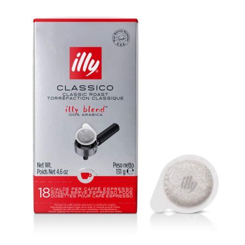 일리 Illy espresso coffee pods, REGULAR roast coffee pods, 100% Arabica, 18 Pods (Pack of 18)