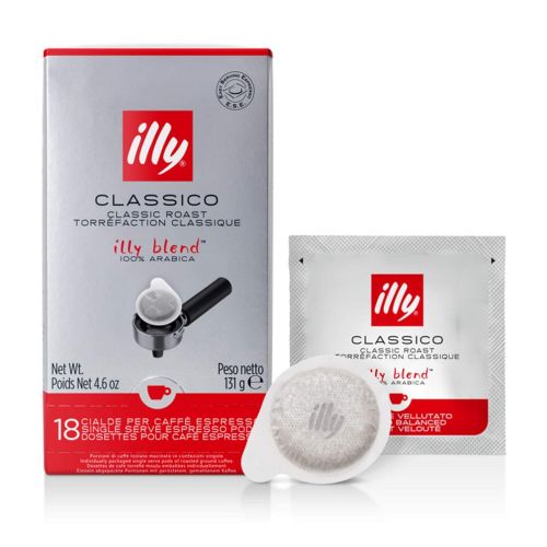 일리 Illy espresso coffee pods, REGULAR roast coffee pods, 100% Arabica, 18 Pods (Pack of 18)