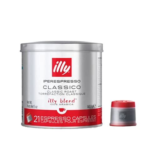 일리 illy Coffee, iperEspresso Capsule, Medium Roast Espresso Pods, Compatible with illy iperEspresso Machines, 21 Count (Pack of 6) (Packaging may Vary)