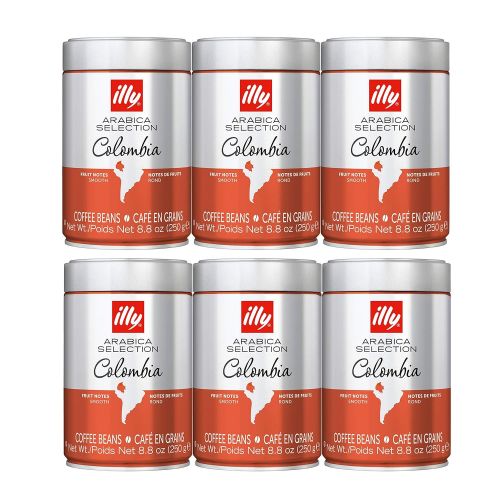 일리 Illy Coffee Whole Bean Arabica Colombia - 8.8oz (6 Pack)