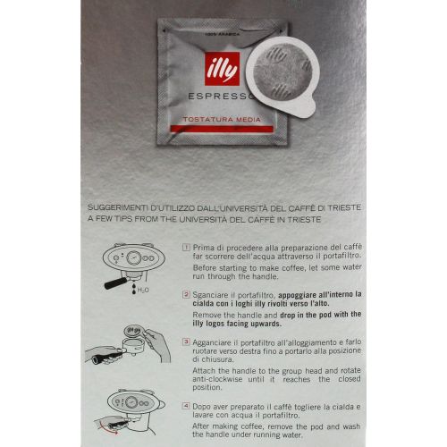 일리 illy Caffe Espresso (Medium Roast, Red Band), 18-Count E.S.E. Pods (Pack of 2)