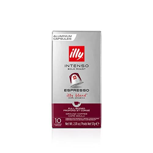 일리 illy Espresso Intenso Coffee, Classic Roast (Medium Roast) (100-Count single serve capsules, compatible with Nespresso Original Line System coffee machines)