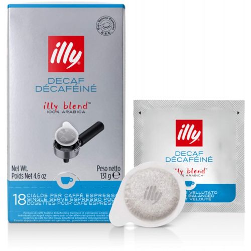 일리 Illy espresso coffee pods, DECAF. 18 coffee pods.