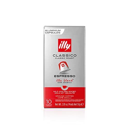 일리 illy Nespresso Capsules 100 Count Espresso Pods, Classico Medium Roast Coffee, Compatible with OriginalLine Nespresso Espresso Machines