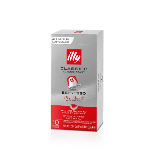 일리 illy Nespresso Capsules 100 Count Espresso Pods, Classico Medium Roast Coffee, Compatible with OriginalLine Nespresso Espresso Machines