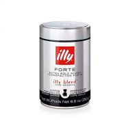 illy Coffee, Drip Ground, Forte, Extra Dark Roast, 100% Arabica Bean Bold Signature Italian Blend, Premium Gourmet Roast, Brewed, Drip, French Press, Cold Brew Coffee, Pressurized