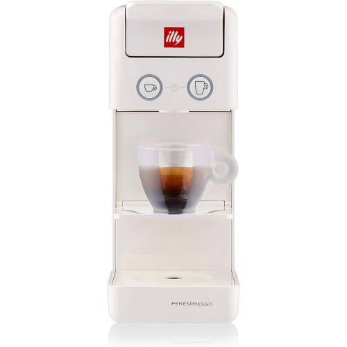 일리 Illy Y3.3 Espresso and Coffee Machine, 12.20x3.9x10.40 (White)