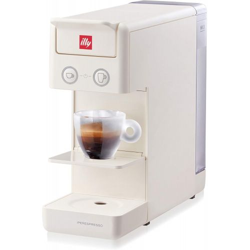 일리 Illy Y3.3 Espresso and Coffee Machine, 12.20x3.9x10.40 (White)