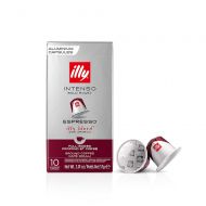 Illy Espresso Single Serve Coffee Compatible Capsules, 100% Arabica Bean Signature Italian Blend, Intenso Dark Roast, 10 Count