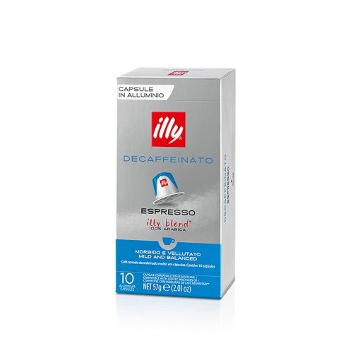 일리 illy Espresso Single Serve Coffee Compatible Capsules, 100% Arabica Bean Signature Italian Blend, Classico Decaffeinated Medium Roast, 10 Count