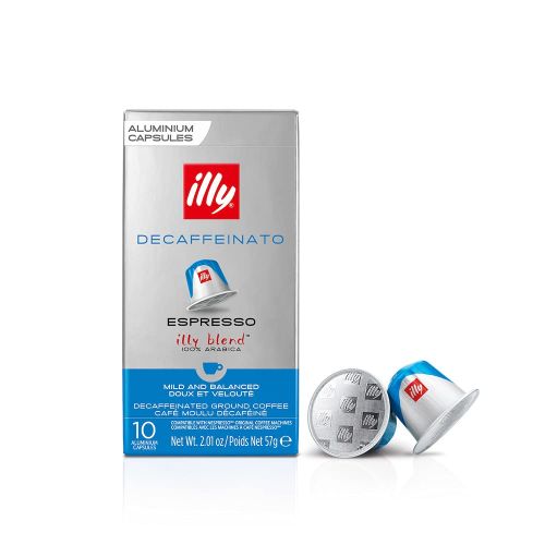 일리 illy Espresso Single Serve Coffee Compatible Capsules, 100% Arabica Bean Signature Italian Blend, Classico Decaffeinated Medium Roast, 10 Count