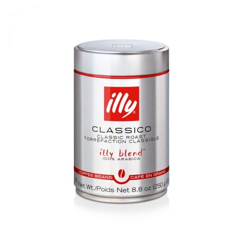 일리 illy Classico Whole Bean Coffee, Medium Roast, Classic Roast with Notes Of Chocolate & Caramel, 100% Arabica Coffee, No Preservatives, 8.8 Ounce (Pack of 6)