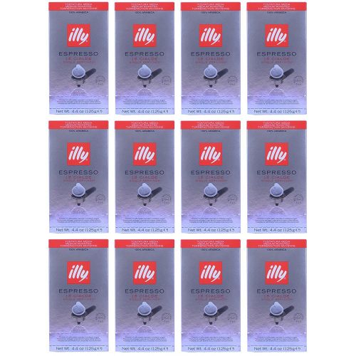 일리 Illy illy Caffe Coffee Espresso (Medium Roast, Red Band), 18-Count E.S.E. Pods (Case Pack of 12, 216 Total Ct.)