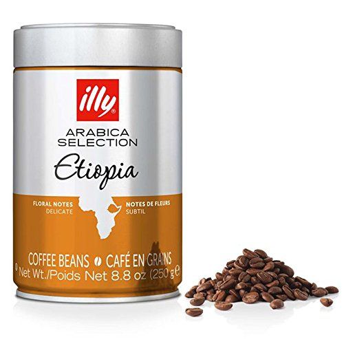 일리 Illy illy Whole Bean Coffee - Arabica Selection - Etiopia Light Roast - Delicate Intensity with Jasmine Notes | Case Pack of 6 - 8.8 Ounce Cans