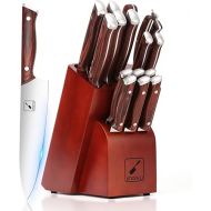 imarku Knife Set, 16-Piece Japanese Kitchen Knife Set, Ultra Sharp Chef Knife Set for Kitchen, High Carbon Stainless Steel Knife Block Set with Sharpener, Best Gift