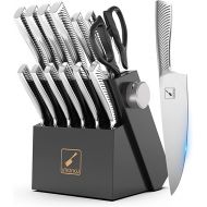 imarku Knife Set - Knife Sets for Kitchen with Block, 14PCS High Carbon Stainless Steel Kitchen Knife Set, Dishwasher Safe Knife Block Set with Ergonomic Handle, Unique Gifts for Men and Women