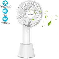 [아마존 핫딜]  [아마존핫딜]Infray Handventilator, Ventilator klein USB Ventilator Mini tragbar Fan mit 2600mAh akku USB Fan handfan fuer Reisen,Urlaub Weiss (Weiss)