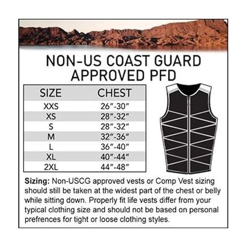  Freeboard Comp Vest, Non-U.S Coast Guard Approved Competition, Jet Ski, Water Ski, Wake Board, and Kayak PFD