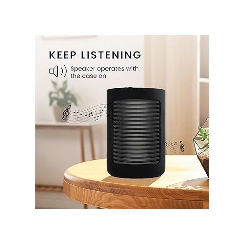  kwmobile Silicone Case Compatible with Bang & Olufsen Beosound Explore - Case Protective Mini Speaker Cover - Black