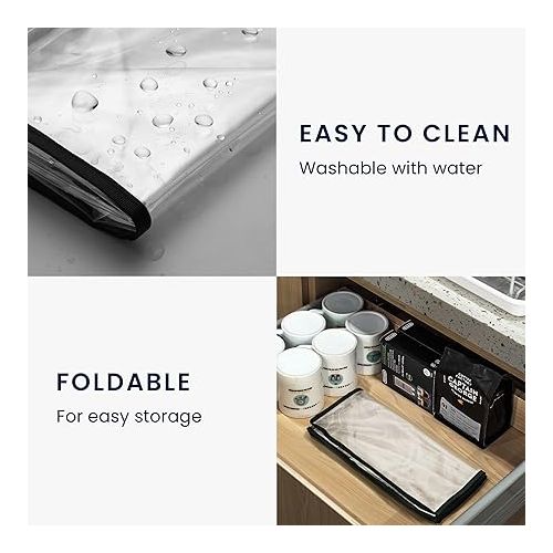  kwmobile Cover Compatible with Smeg TSF01CREU Cover - TPU Case for Bread Toaster Machine - Transparent/Black