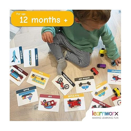  LearnWorx 101 Baby Flash Cards - Award Winning - First Words - Learn Objects, Numbers & Play Games - Toddler Learning Educational Toys (Age 1-3)