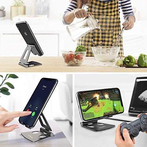  [아마존 핫딜]  [아마존핫딜]Licheers Handy Stander, Multi-Winkel Tisch Handy Halterung: Handyhalterung kompatibel mit Phone Xs Max, Xs, XR, X, 8, 7, 6 Plus, Pad Air 2 3 4, Mini 2 3 4 und Gerate von 4-8 Zoll (