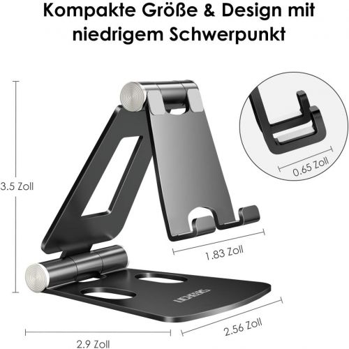  [아마존 핫딜]  [아마존핫딜]Licheers Handy Stander, Multi-Winkel Tisch Handy Halterung: Handyhalterung kompatibel mit Phone Xs Max, Xs, XR, X, 8, 7, 6 Plus, Pad Air 2 3 4, Mini 2 3 4 und Gerate von 4-8 Zoll (