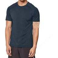 lululemon Mens Metal Vent Tech Short Sleeve Shirt (Mineral Blue/True Navy, XXL)