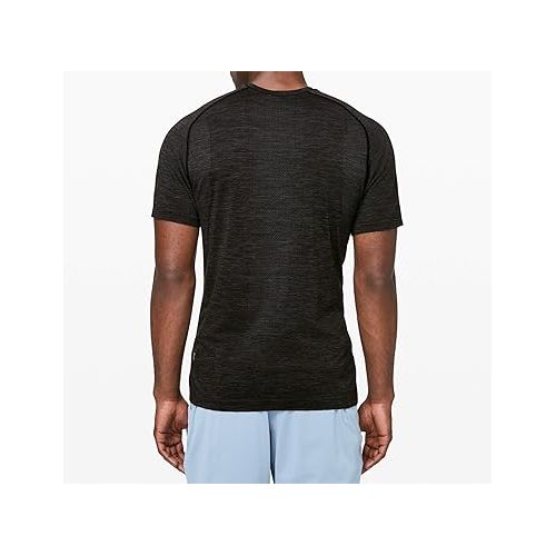  Lululemon Mens Metal Vent Tech Short Sleeve Shirt (Deep Coal Black, M)