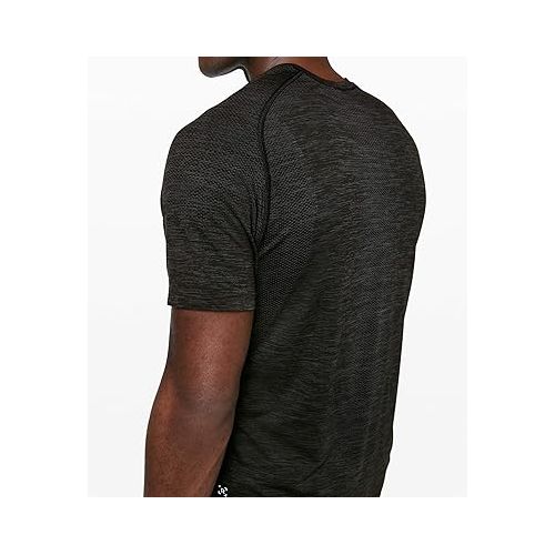  Lululemon Mens Metal Vent Tech Short Sleeve Shirt (Deep Coal Black, M)