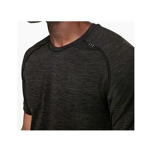  Lululemon Mens Metal Vent Tech Short Sleeve Shirt (Deep Coal Black, M)