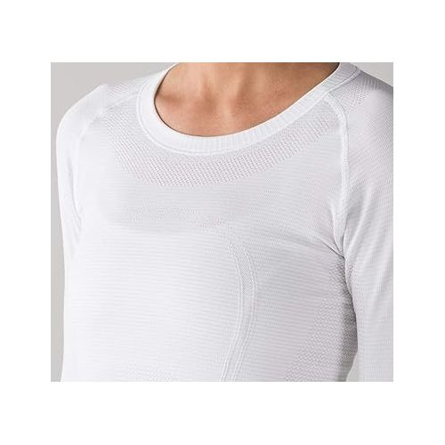  lululemon Swiftly Tech Long Sleeve Crew (White/White/Black, 12)