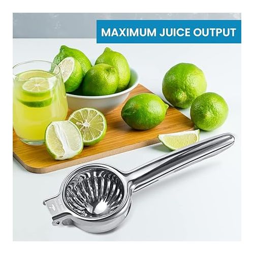  Upgraded Lemon Squeezer Meidong Super Stainless Steel 304 Hand Press Juicer Manual Citrus for Juicing Lemon ＆ Limes, Vegetables