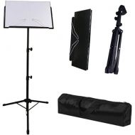Portable Metal Music Stand Detachable Musical Instruments for Piano Violin Guitar Sheet Music Black