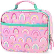mibasies Kids Lunch Box for Girls and Boys, Insulated and Reusable Lunch Bag, Pink Rainbow