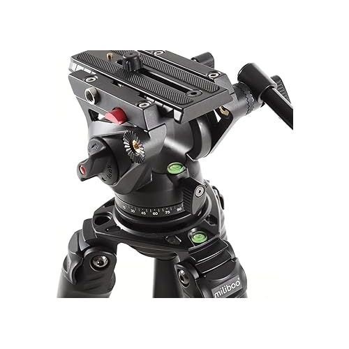  miliboo T34 Professional Bird s Shooting Camera Tripod with Fluid Head 71.2'' Height for Professional Camcorder/Video/Digital