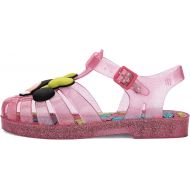 mini melissa Possession Disney Jelly Shoe for Kids - Iconic 90s Original Jelly Shoe Featuring Mickey and Minnie Mouse Applique, Transparent Fisherman Sandal for Kids