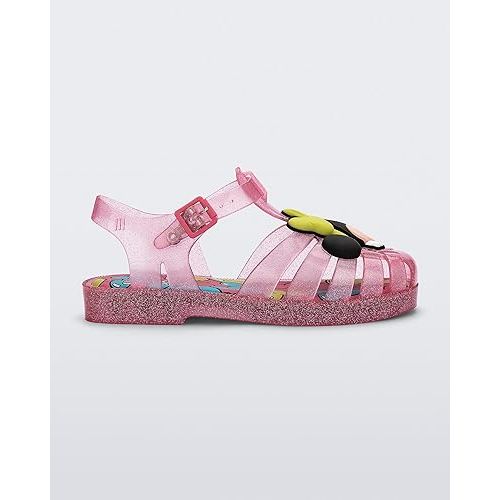  mini melissa Possession Disney Jelly Shoe for Kids - Iconic 90s Original Jelly Shoe Featuring Mickey and Minnie Mouse Applique, Transparent Fisherman Sandal for Kids