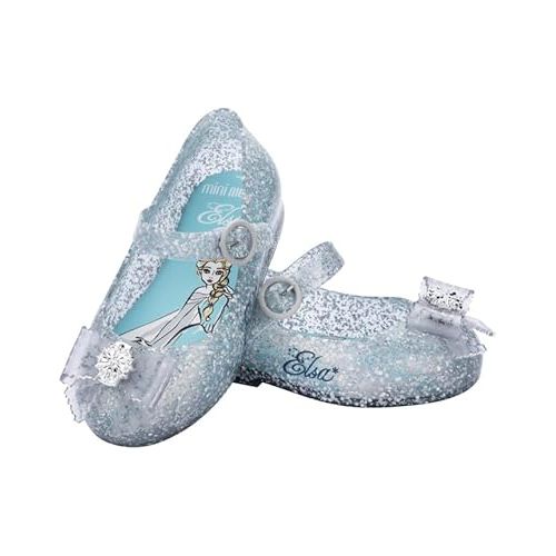  mini melissa Girl's Sweet Love + Disney Princess Mary Jane Jelly Flat for Toddlers & Babies - Jelly Shoes for Little Girls with Adjustable Strap & Side Buckle
