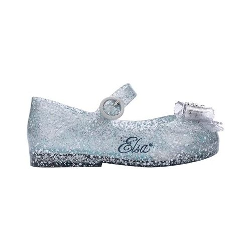  mini melissa Girl's Sweet Love + Disney Princess Mary Jane Jelly Flat for Toddlers & Babies - Jelly Shoes for Little Girls with Adjustable Strap & Side Buckle