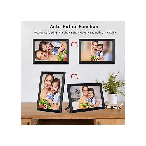  FRAMEO Digital Photo Frame, 10.1 Inch WiFi Digital Picture Frame with 1280x800 IPS HD Touch Screen, 32GB Storage Auto-Rotate Wall Mountable Easy Share Photos or Videos via Frameo App from Anywhere