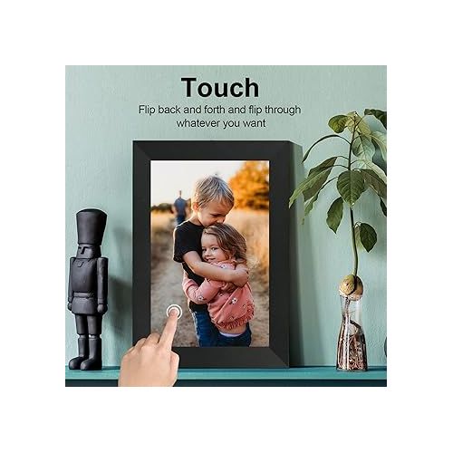  FRAMEO Digital Photo Frame, 10.1 Inch WiFi Digital Picture Frame with 1280x800 IPS HD Touch Screen, 32GB Storage Auto-Rotate Wall Mountable Easy Share Photos or Videos via Frameo App from Anywhere