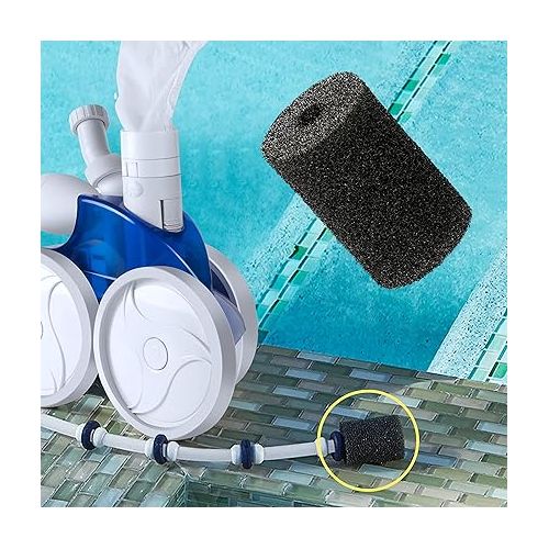  for Polaris Pool Cleaner Parts, 12 Pack Sweep Hose Tail Scrubbers Replacement for Sweep Pool Cleaner Fits Polaris 180 280 360 380 480 3900,Fits Polaris Pool Cleaner Backup Filter Parts