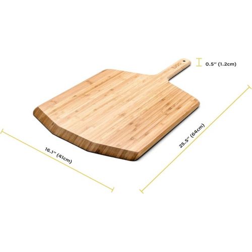  Ooni 16” Bamboo Pizza Peel - Lightweight Smooth Wooden Pizza Paddle and Serving Board - Ooni Outdoor Pizza Oven Accessories