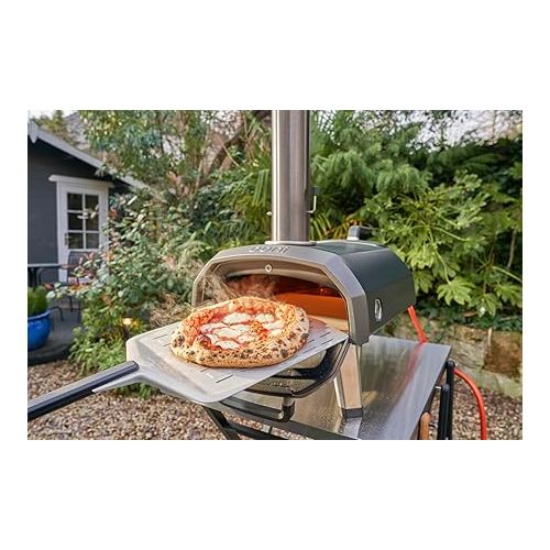  ooni 12” Perforated Pizza Peel - Long Handle Perforated Aluminium Pizza Paddle - Lightweight Pizza Turning Peel Outdoor Pizza Oven Accessories