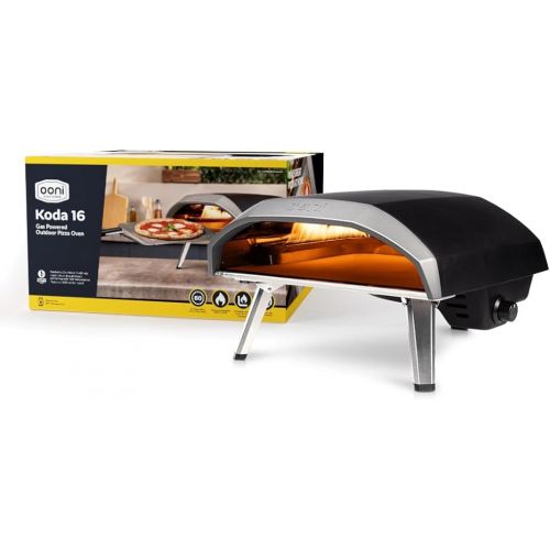  Ooni Koda 16 Gas Pizza Oven - 28mbar Propane Outdoor Pizza Oven, Portable Pizza Oven For Fire and Stonebaked 16 Inch Pizzas, With Gas Hose & Regulator, Countertop Pizza Maker, Outdoor Pizza Cooker