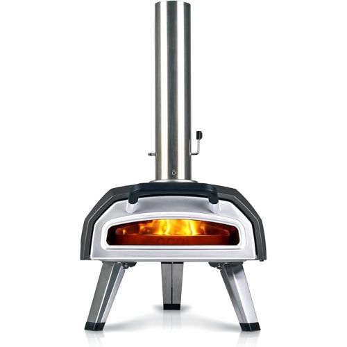  Ooni Karu 12G Multi-Fuel Outdoor Pizza Oven - Wood and Gas Outdoor Pizza Oven with Pizza Stone & Intergrated Thermometer, Pizza Oven Outdoor, Dual Fuel 12 Inch Pizza Maker, Outdoor Cooking Grill